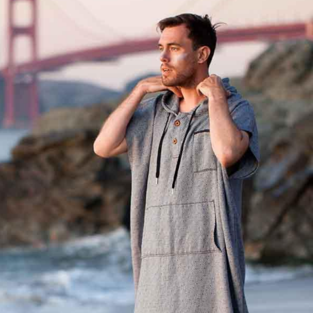 West Path Surf Poncho Changing Robe - Lightweight Turkish Towel