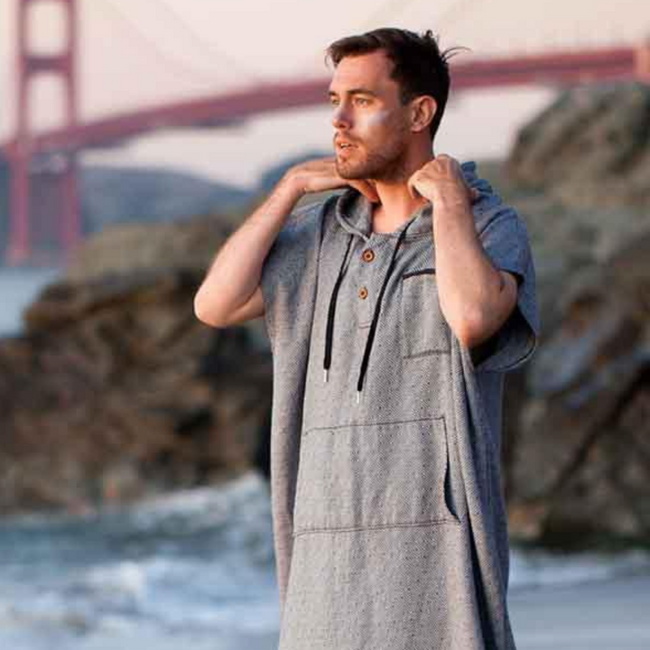 West Path Surf Poncho Changing Robe - Lightweight Turkish Towel