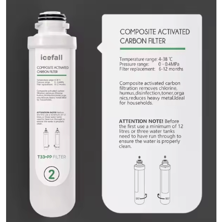 Composite Activated Carbon Filter pp T33 Water Filter Active Carbon Water Filter