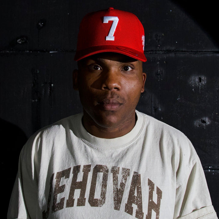 ‘7’ Premium Wool Blend SnapBack - Red/White