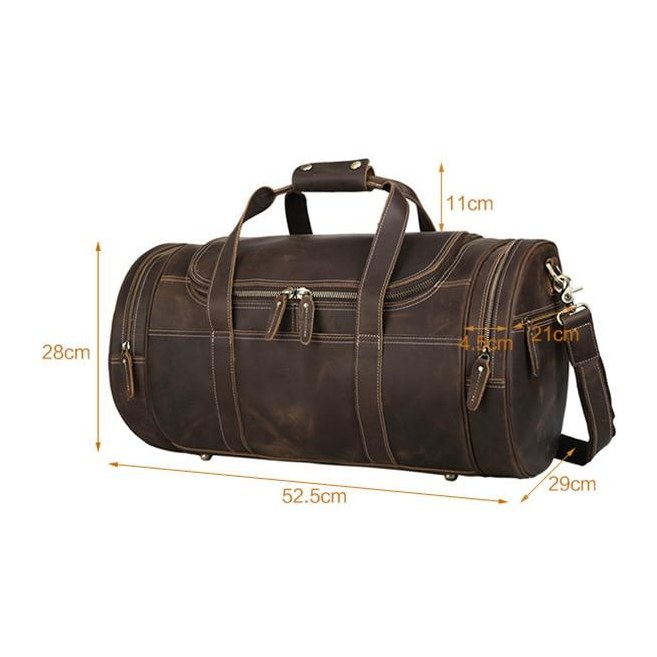 The Wainwright Weekender | Round Vintage Leather Weekender