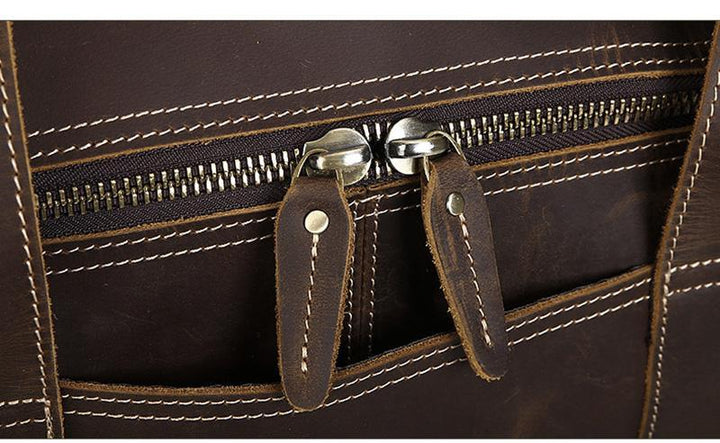 The Wainwright Weekender | Round Vintage Leather Weekender