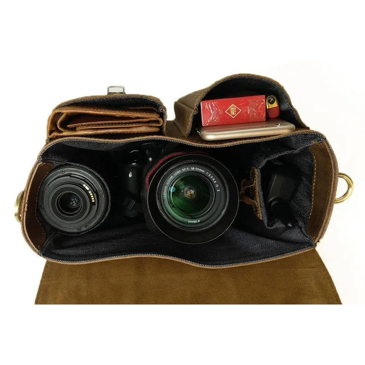 The Faust Leather Camera Bag | Crossbody Vintage Camera Messenger Bag