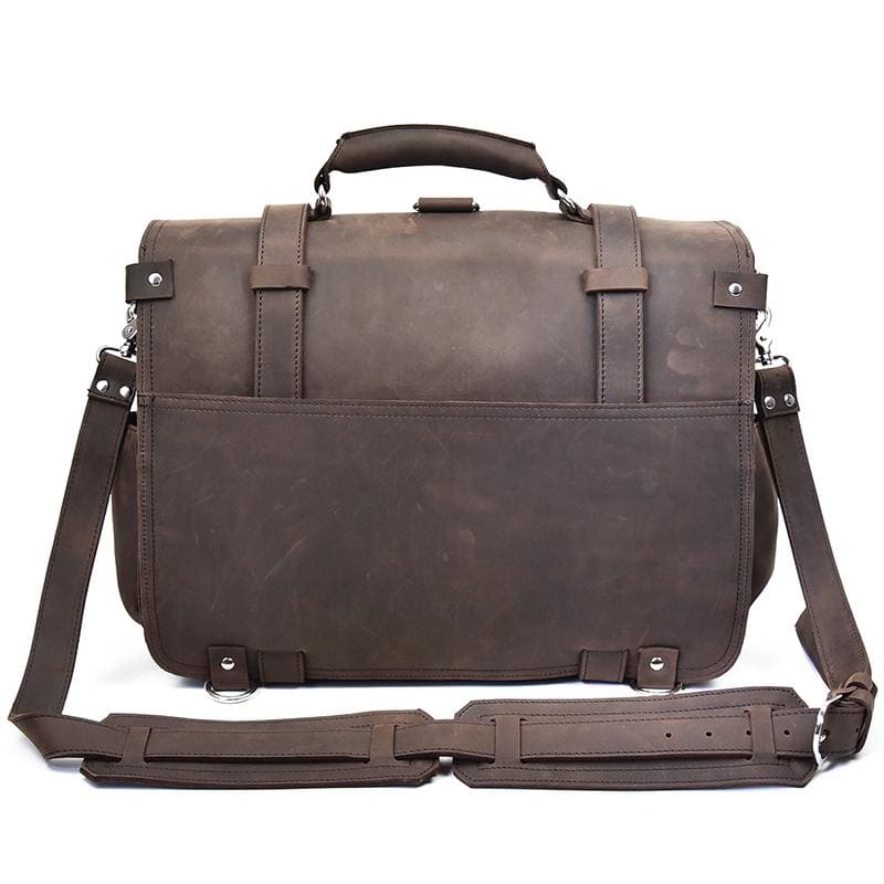 The Gustav Messenger Bag | Large Capacity Vintage Leather Messenger Bag