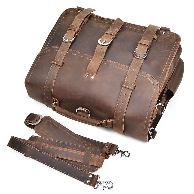 The Gustav Messenger Bag | Large Capacity Vintage Leather Messenger Bag