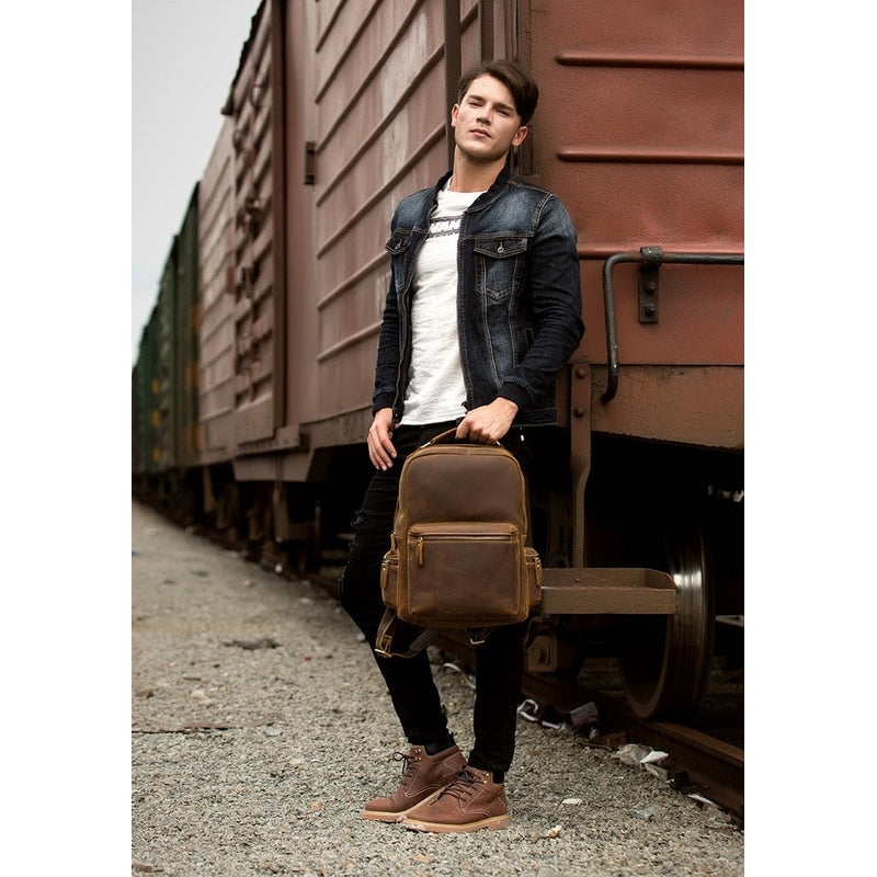 The Langley Backpack | Genuine Vintage Leather Backpack