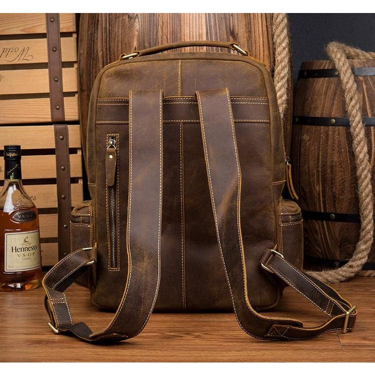 The Langley Backpack | Genuine Vintage Leather Backpack