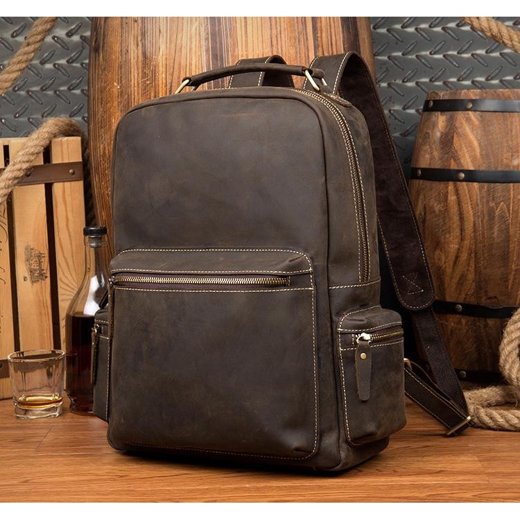 The Langley Backpack | Genuine Vintage Leather Backpack