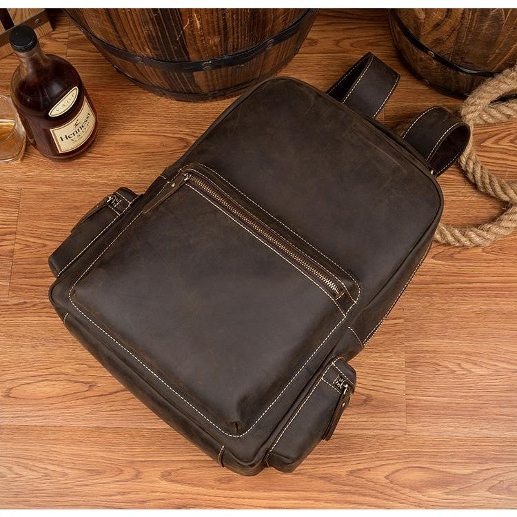 The Langley Backpack | Genuine Vintage Leather Backpack