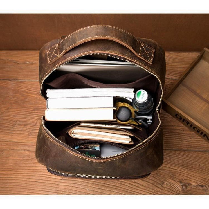 The Vernon Backpack | Genuine Vintage Leather Minimalist Backpack