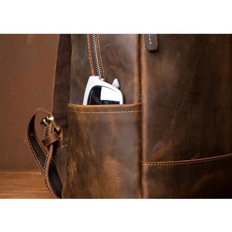 The Vernon Backpack | Genuine Vintage Leather Minimalist Backpack