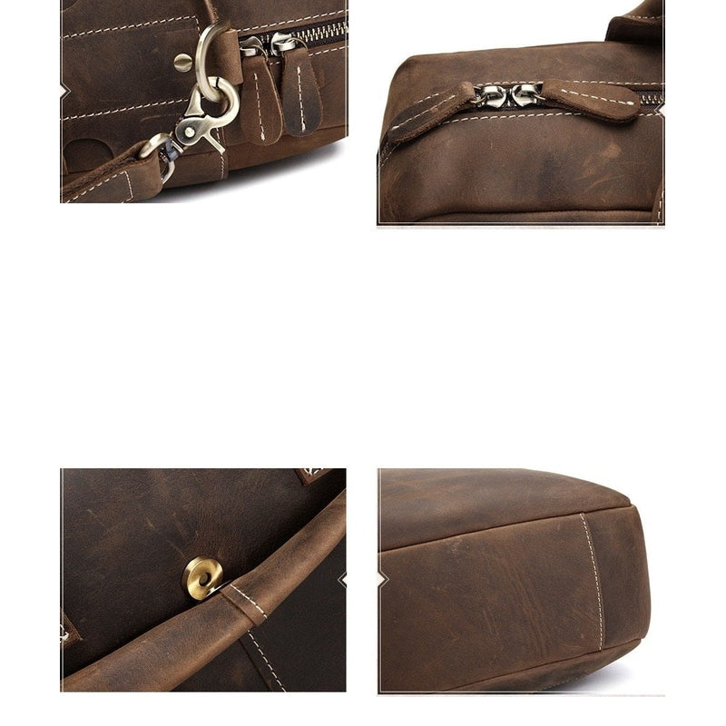 The Welch Briefcase | Vintage Leather Messenger Bag