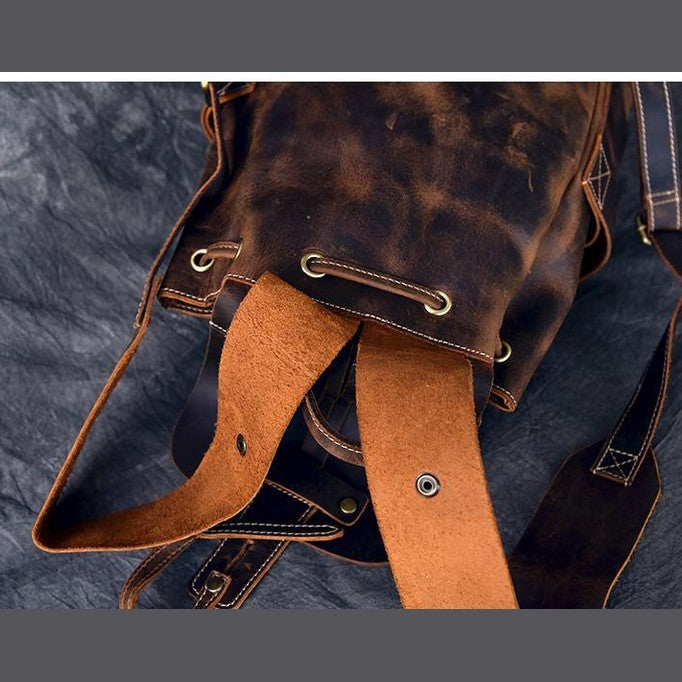 The Olaf Rucksack | Vintage Leather Travel Backpack