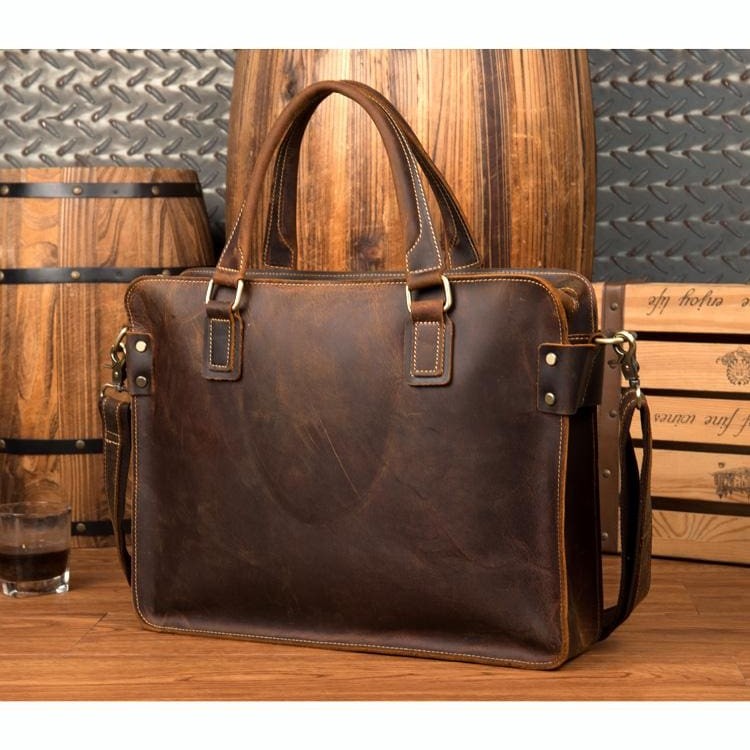 The Viggo Briefcase | Genuine Leather Messenger Bag