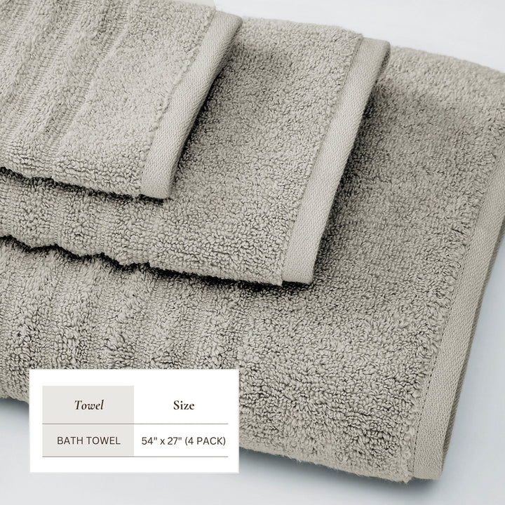 Combed Cotton Bath Towels - Karina Collection
