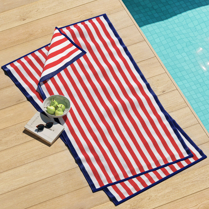 Striped Beach Towel - Oversized Santa Cruz Collection