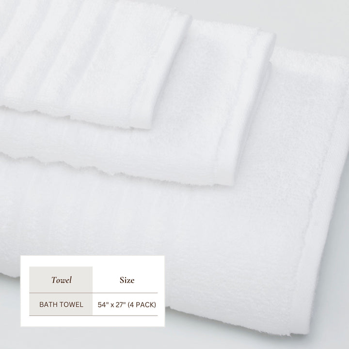 Combed Cotton Bath Towels - Karina Collection