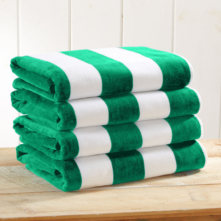 Cotton Velour Cabana Beach Towel - Novia Collection