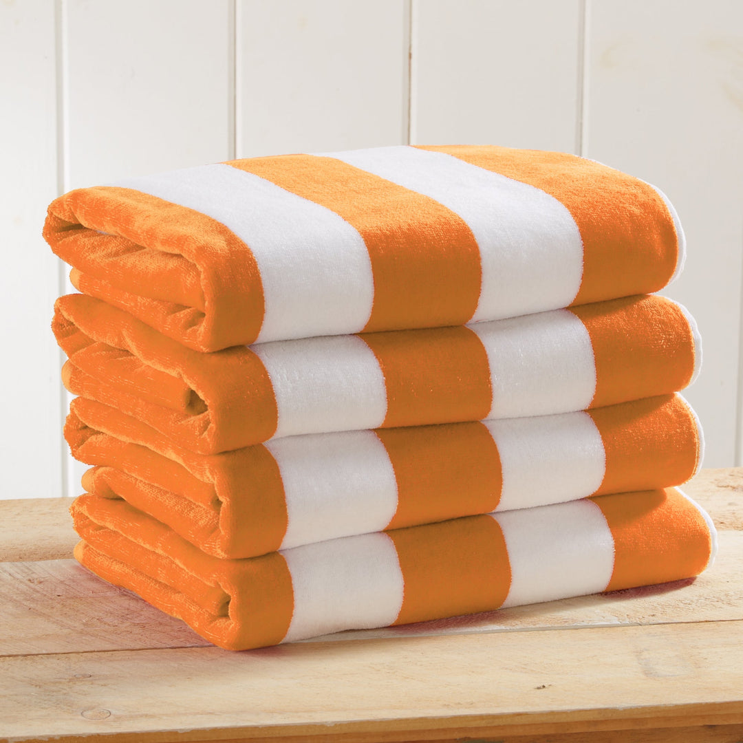 Cotton Velour Cabana Beach Towel - Novia Collection