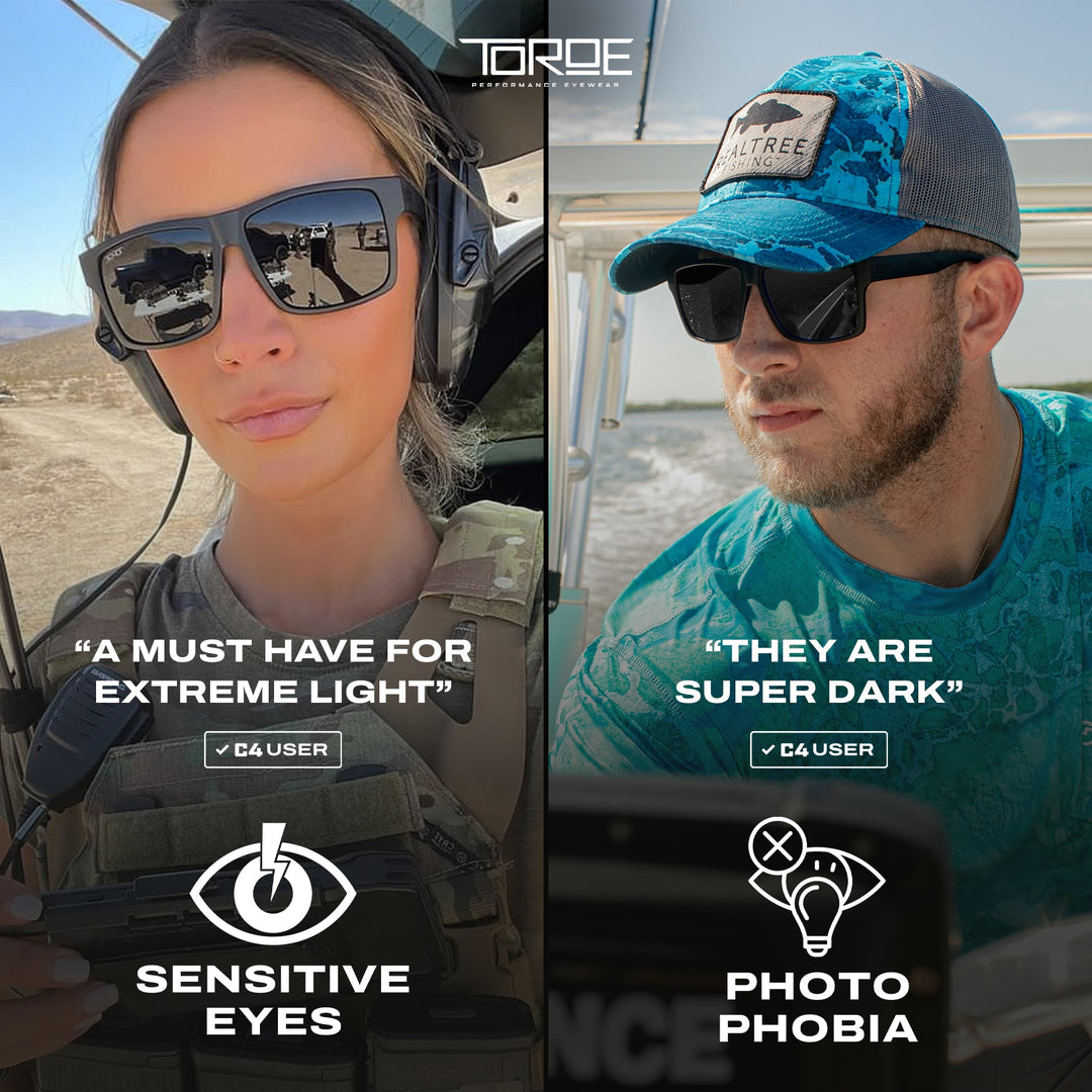 XL & STANDARD SIZE C4 Extra Dark Polarized Glossy Frame