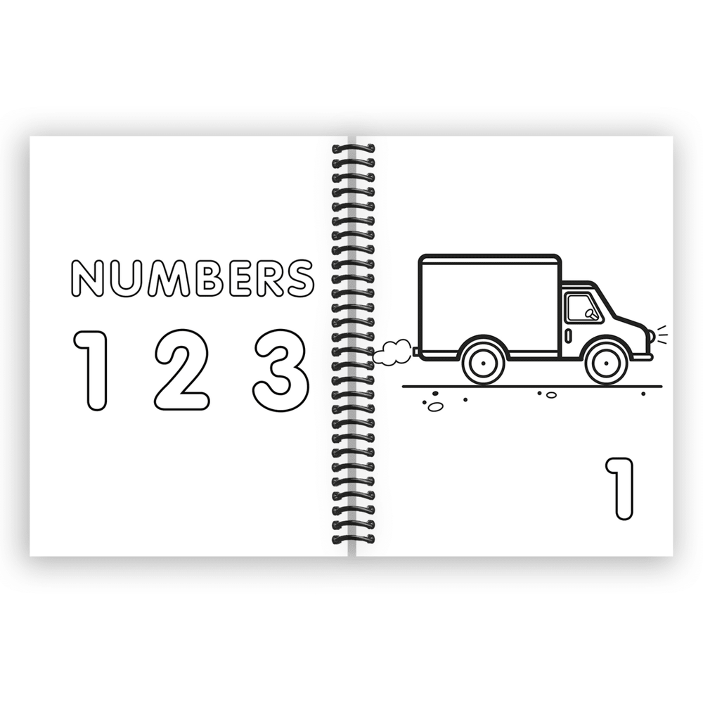 My First Toddler Coloring Book: Fun with Numbers, Letters, Shapes, Colors, and Animals! Kids coloring activity books Spiral Bound