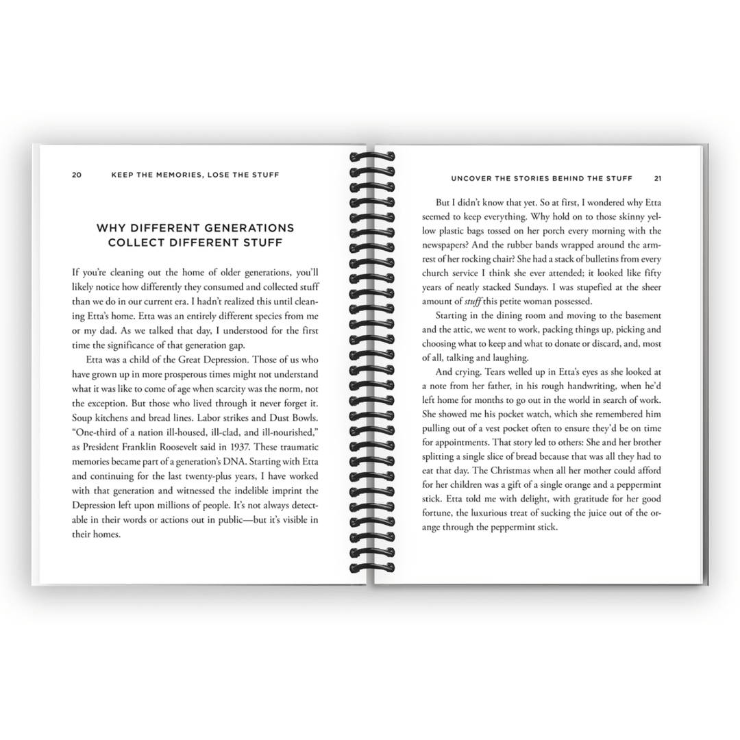 Keep the Memories, Lose the Stuff: Declutter, Downsize, and Move Forward with Your Life Spiral Bound