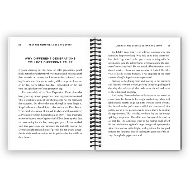 Keep the Memories, Lose the Stuff: Declutter, Downsize, and Move Forward with Your Life Spiral Bound