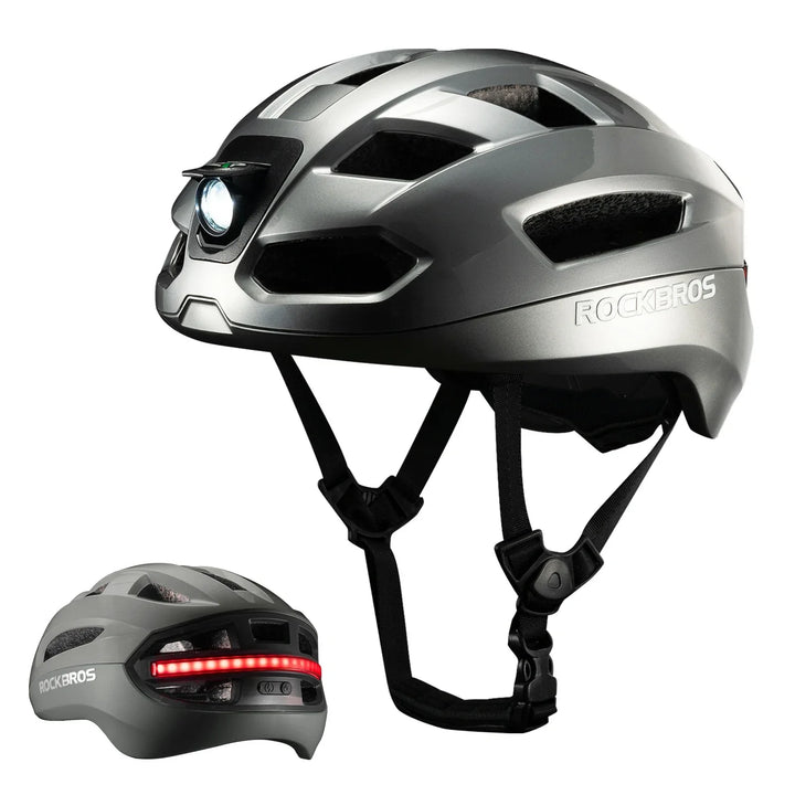 Smart Riding Helmet with Headlight and Tail Light