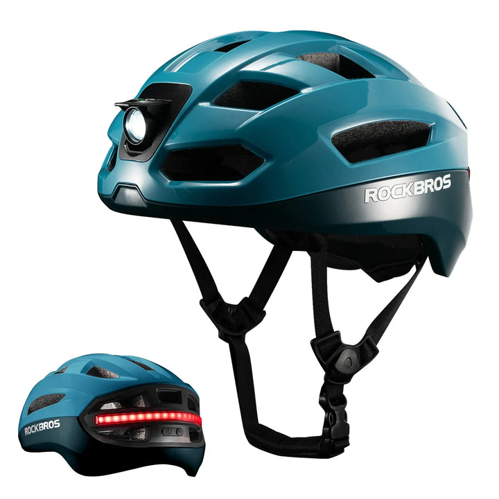Smart Riding Helmet with Headlight and Tail Light