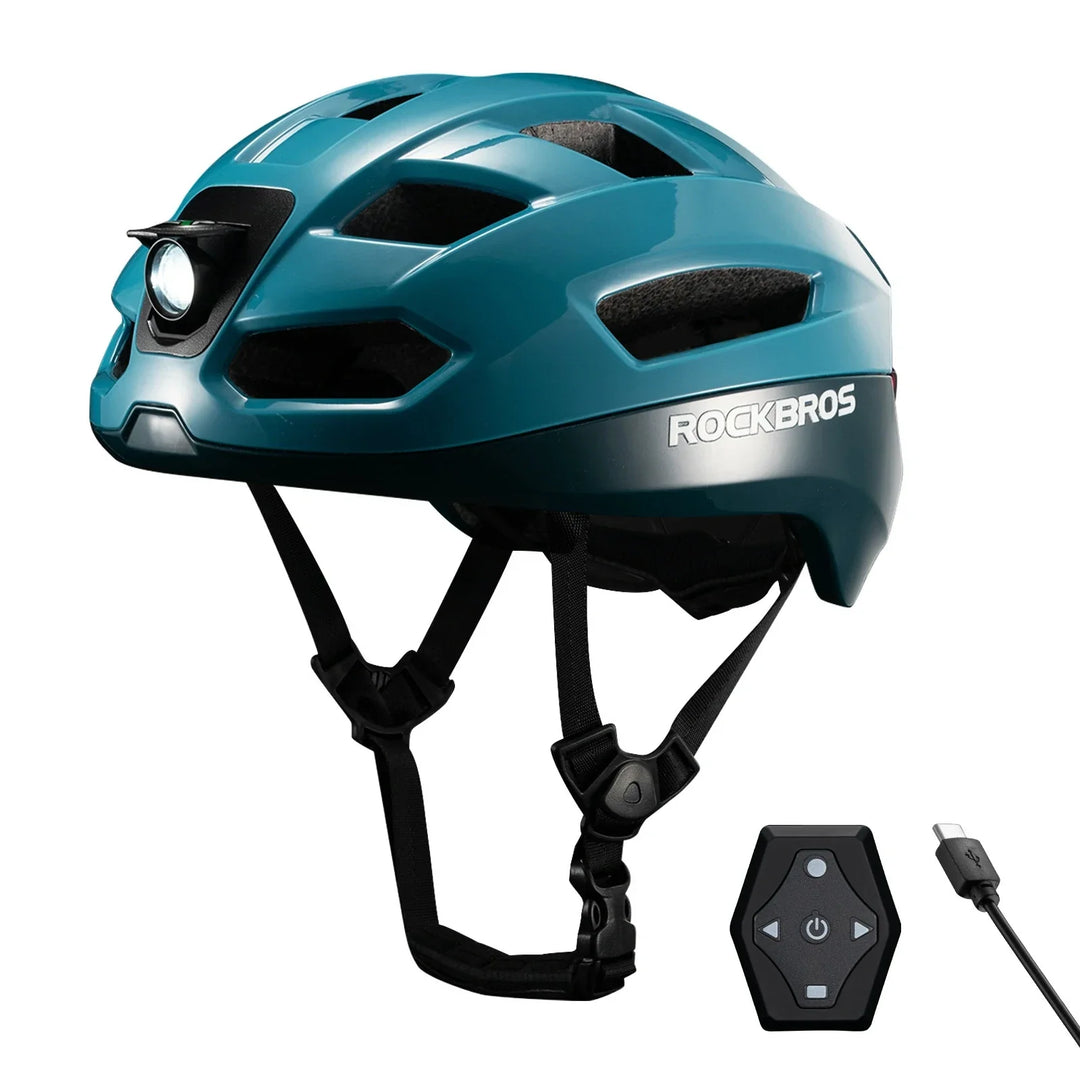 Smart Riding Helmet with Headlight and Tail Light