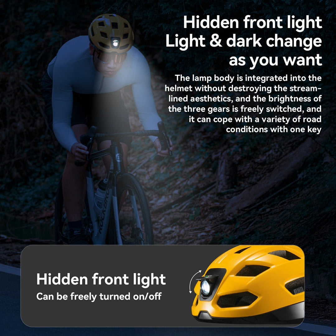 Smart Riding Helmet with Headlight and Tail Light