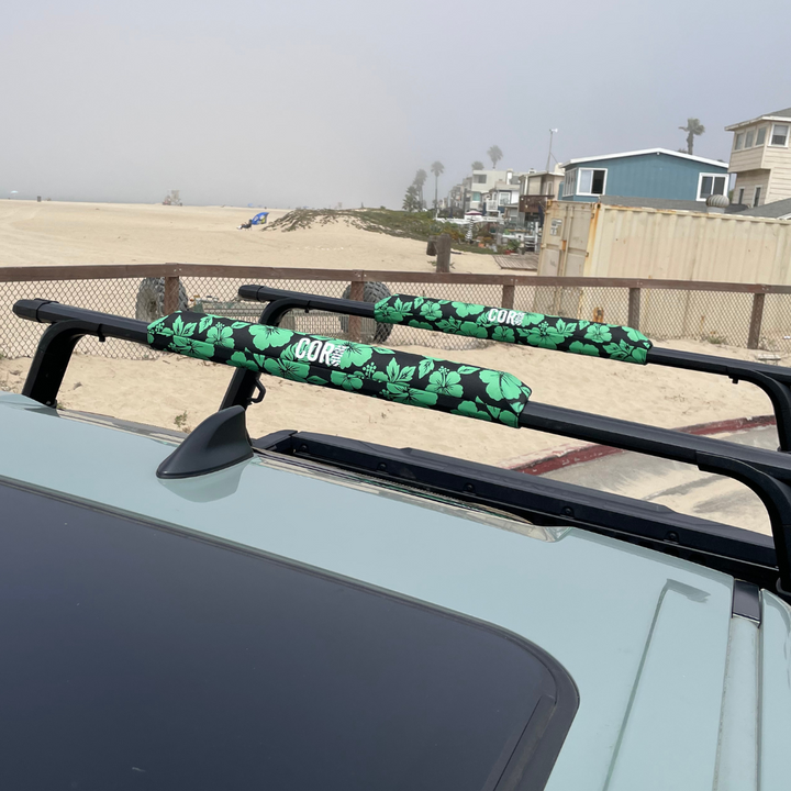 COR Surf Aero Roof Rack Pad with 10' Scratch-Resistant Tie Downs Flat Bars