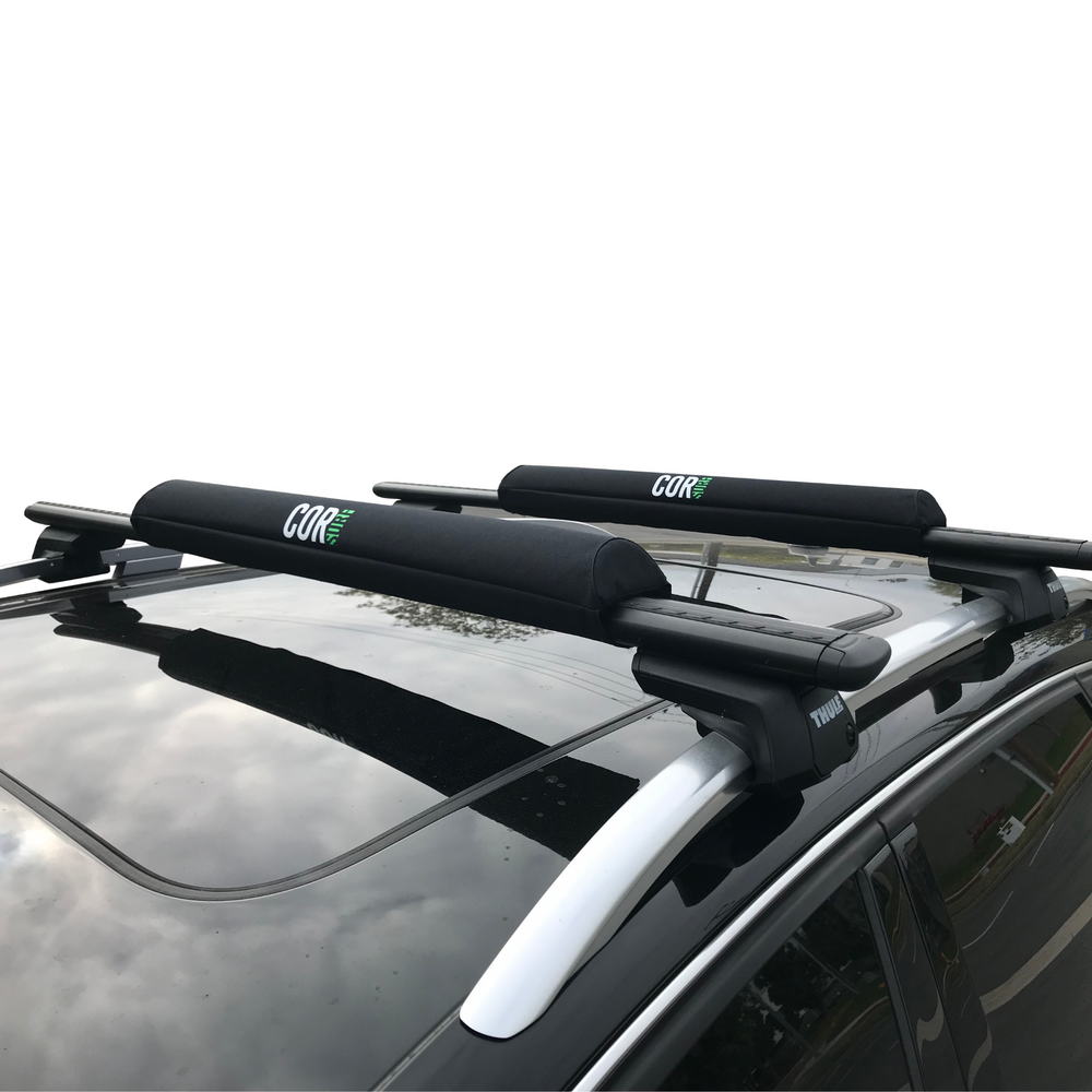 COR Surf Aero Roof Rack Pad with 10' Scratch-Resistant Tie Downs Wide Aero Bars