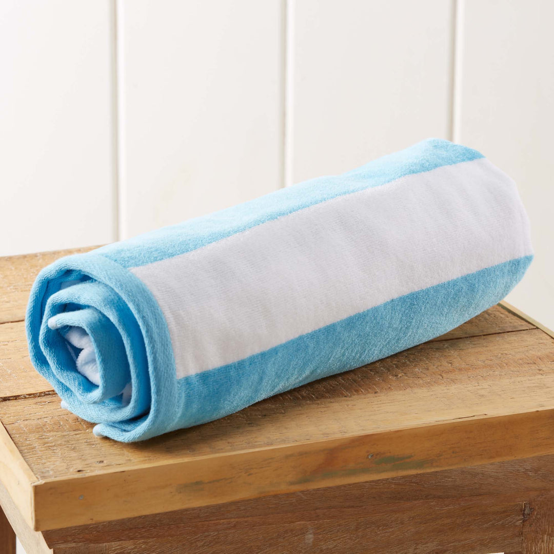 Cotton Velour Cabana Beach Towel - Novia Collection