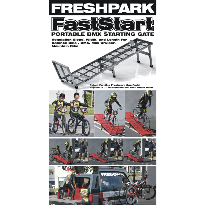 Freshpark BMX FastStart Portable Starting Gate with Grip Tape