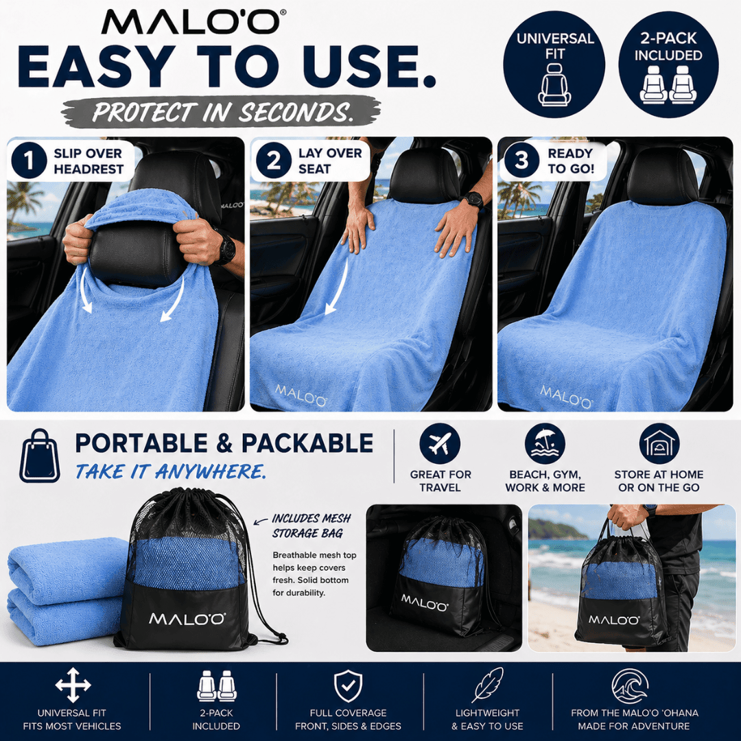 Malo'o Racks SeatGuard Terry Cloth Car Seat Cover pair