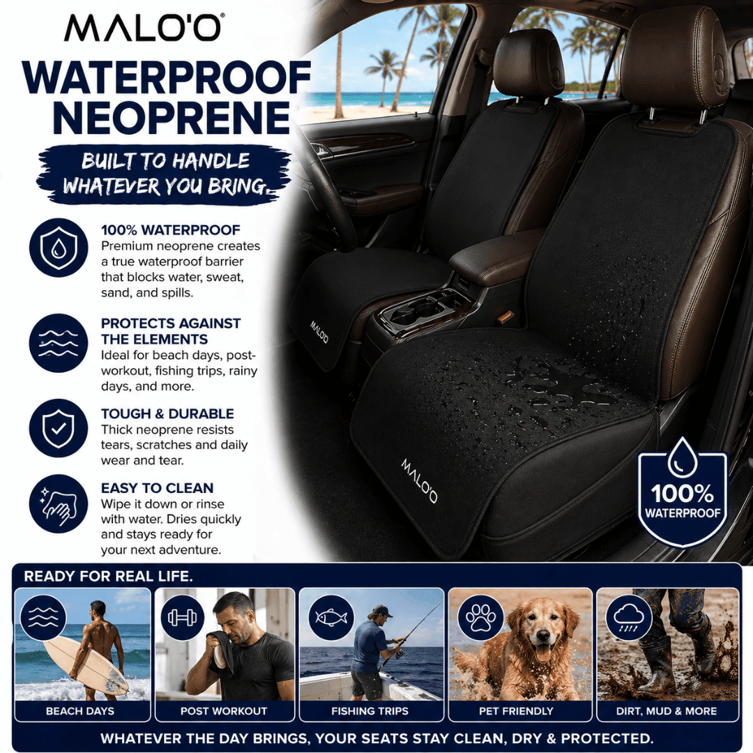 Malo'o Racks SeatGuard Waterproof Car Seat Cover Pair