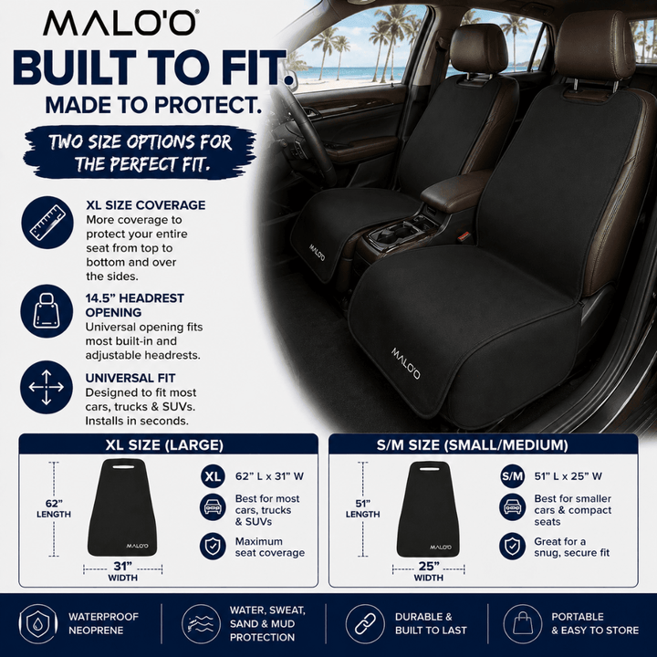 Malo'o Racks SeatGuard Waterproof Car Seat Cover Pair