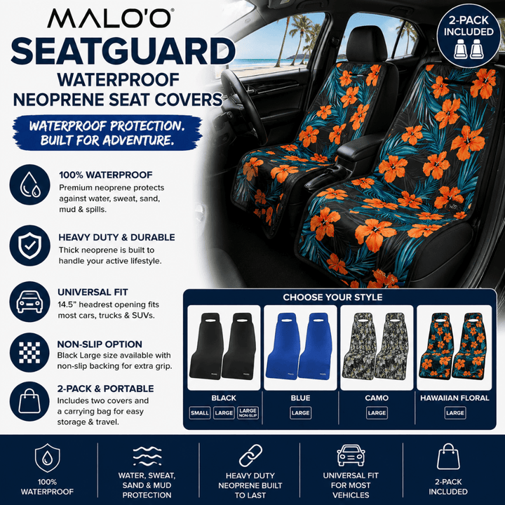Malo'o Racks SeatGuard Waterproof Car Seat Cover Pair