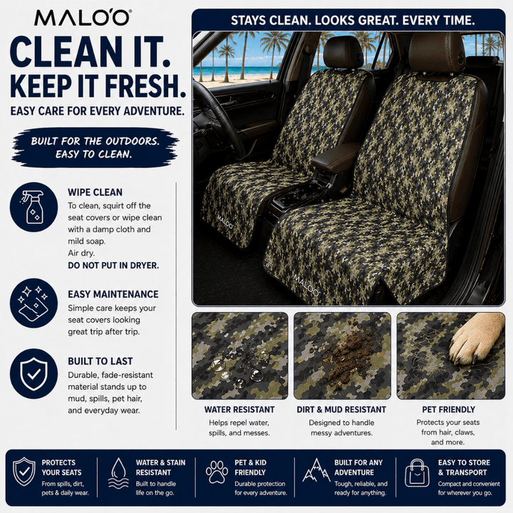 Malo'o Racks SeatGuard Waterproof Car Seat Cover Pair
