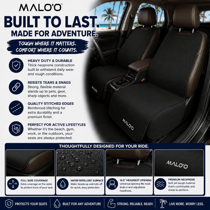 Malo'o Racks SeatGuard Waterproof Car Seat Cover Pair