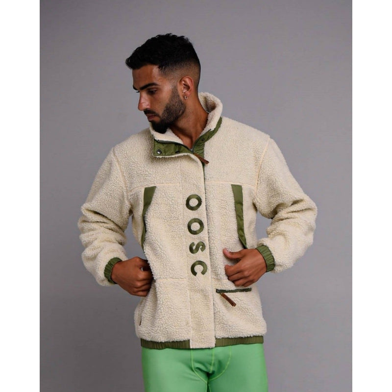 OOSC Clothing Sherpa Fleece Jacket Cream / Khaki - Men's