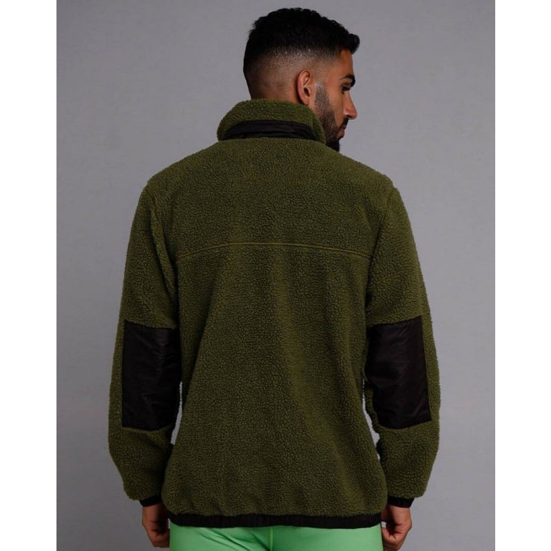 OOSC Clothing Sherpa Fleece Jacket - Khaki / Black - Men's