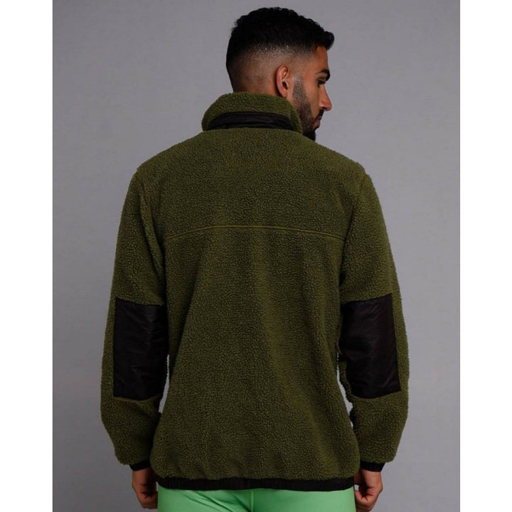 OOSC Clothing Sherpa Fleece Jacket - Khaki / Black - Men's