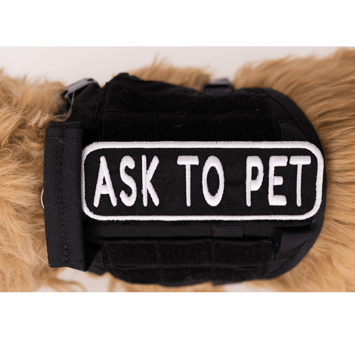 K9 Sport Sack Ask to Pet 2x6 Patch