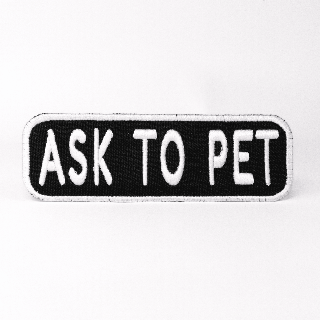 K9 Sport Sack Ask to Pet 2x6 Patch