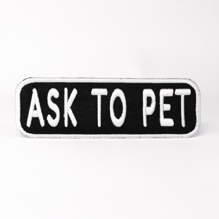 K9 Sport Sack Ask to Pet 2x6 Patch