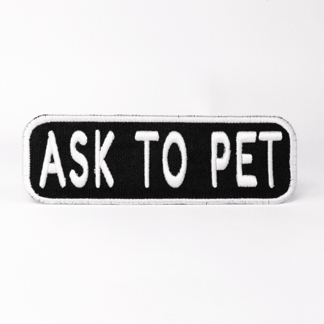 K9 Sport Sack Ask to Pet 2x6 Patch