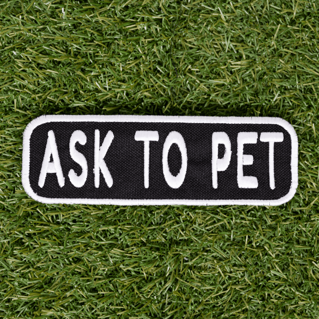 K9 Sport Sack Ask to Pet 2x6 Patch