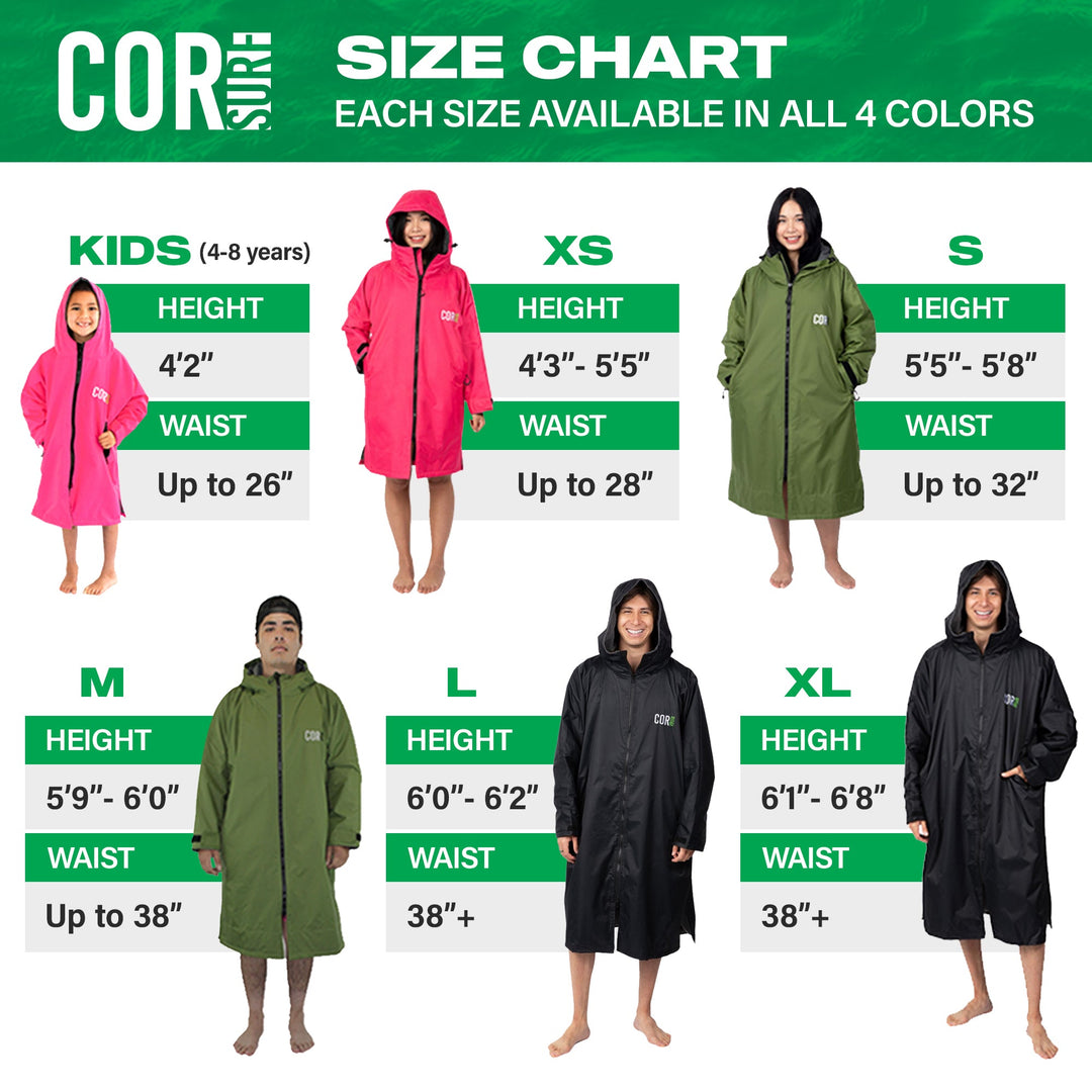 COR Surf Waterproof Swim Parka Red